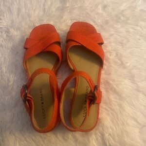 Lucky Brand  Vibrant Orange Sandals